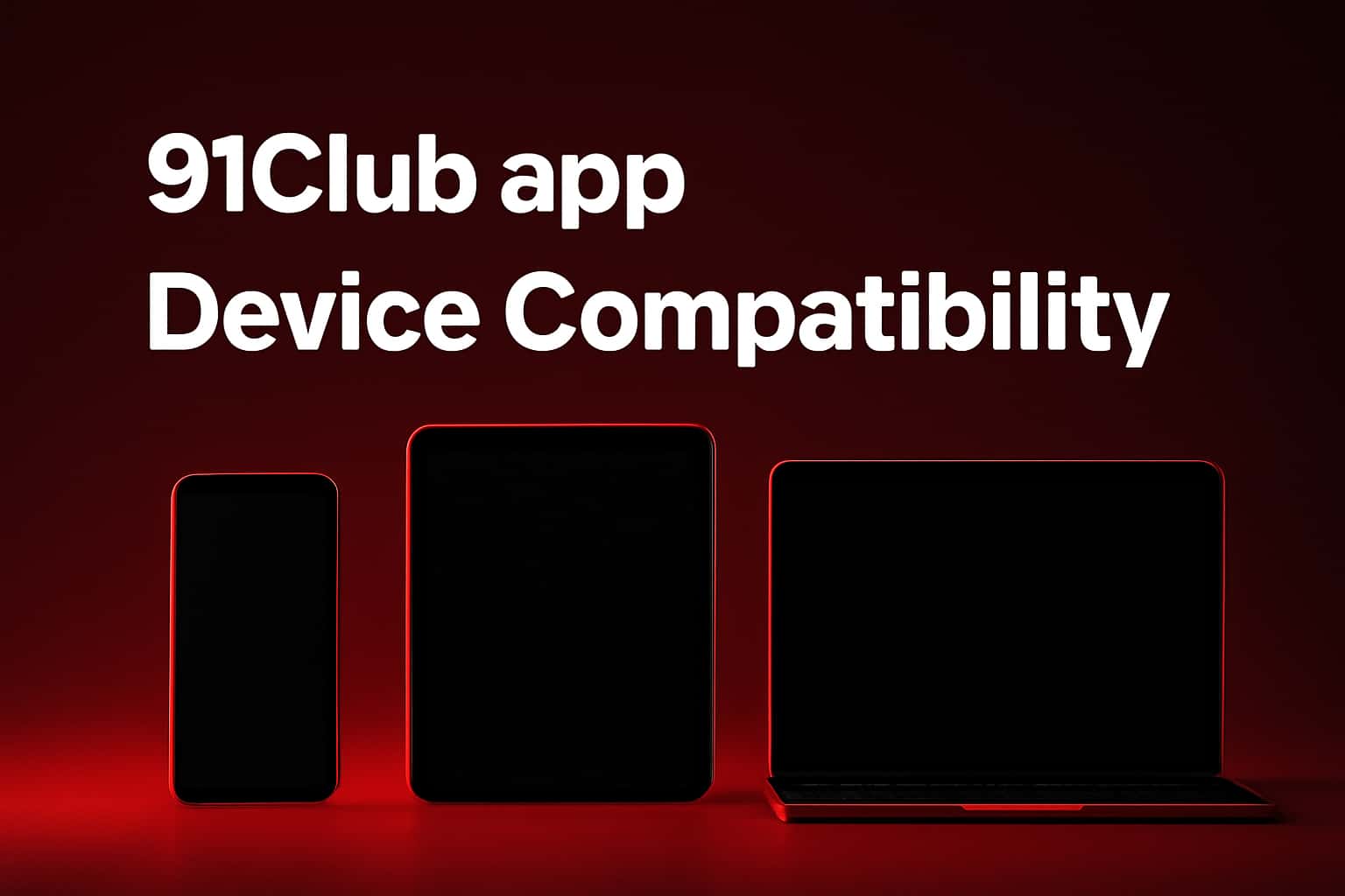 Neutral informational illustration about device compatibility for the 91Club app.