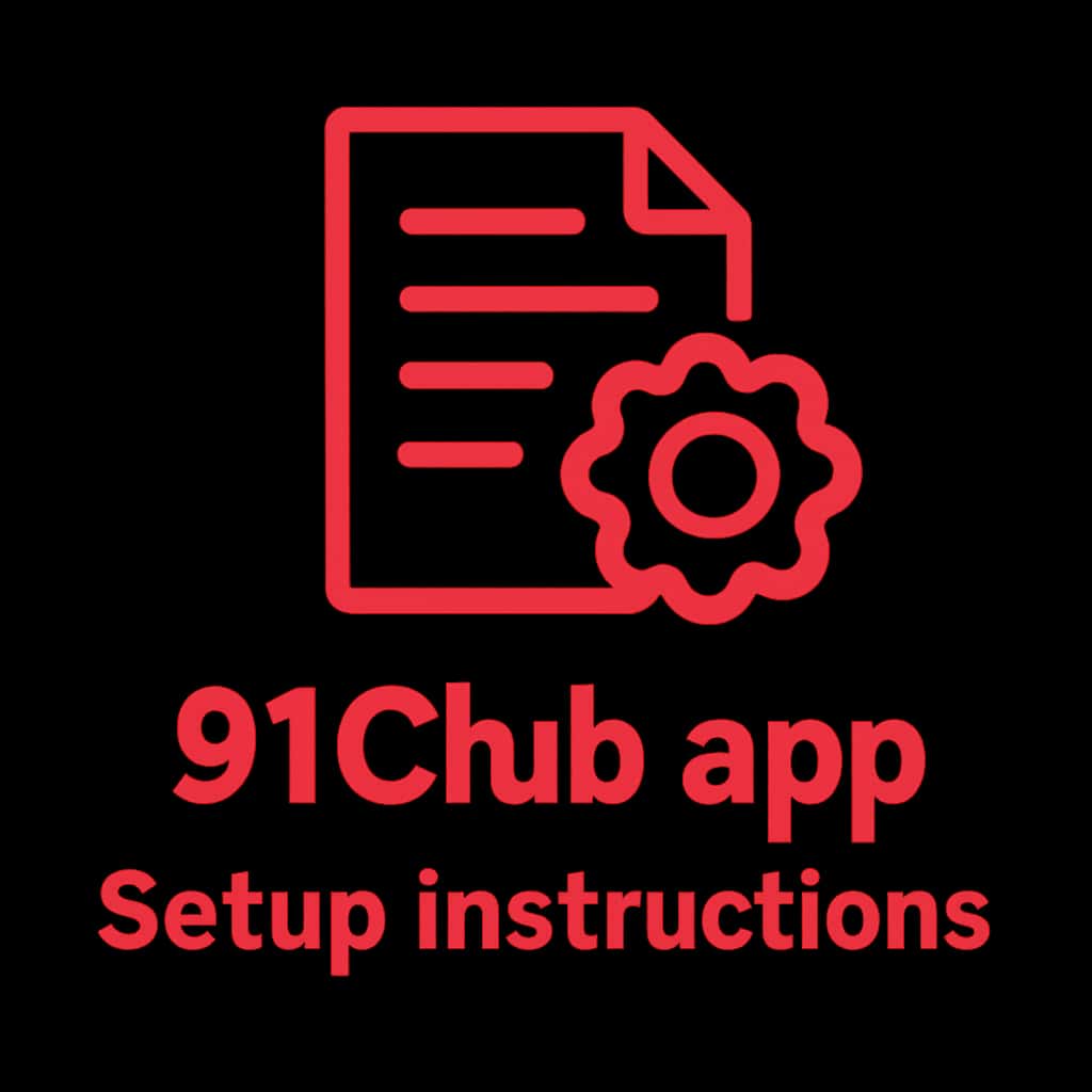 A professional badge indicating guidance for 91Club app setup.