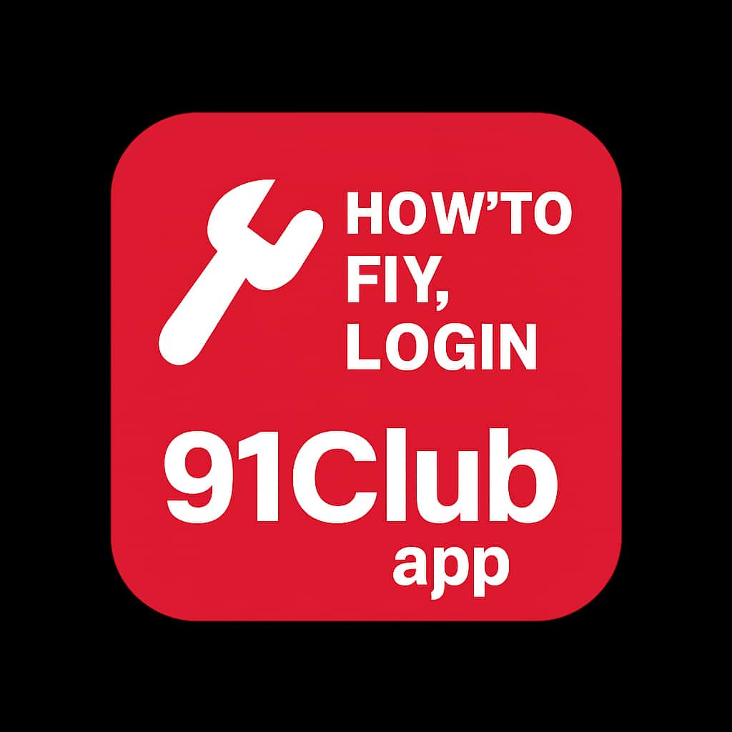 A simple badge with the title '91Club app' designed to convey assistance.