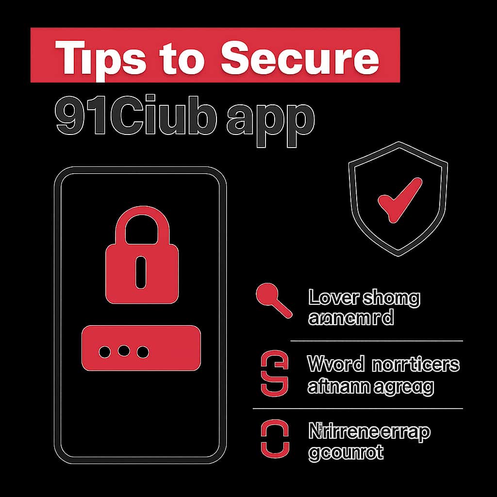 Illustration demonstrating account security measures for the 91Club app.