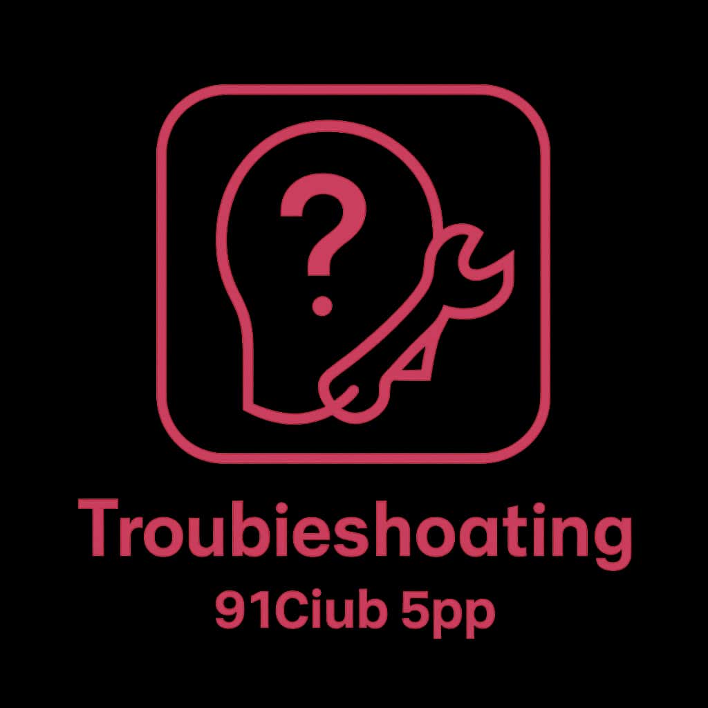 Icon representing troubleshooting for the 91Club app.