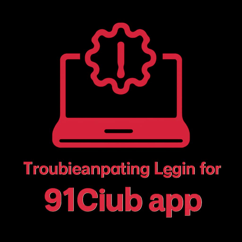Icon representing troubleshooting login for 91Club app.