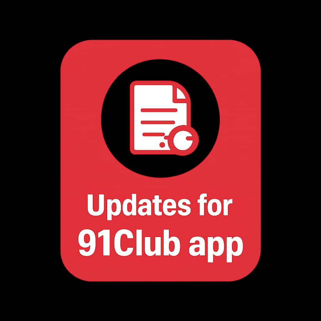 A badge representing updates for the 91Club app.